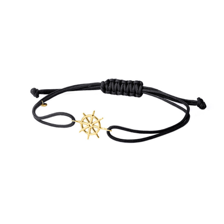 BRACCIALE IN ORO CON TIMONE E CORDINO