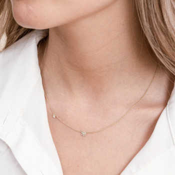 GIROCOLLO IN ORO FIORE E PEPITA IN BRILLANTI