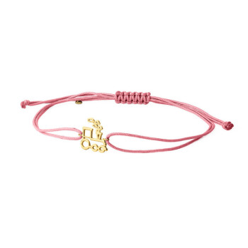 BRACCIALE IN ORO CON TRENO E CORDINO