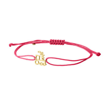 BRACCIALE IN ORO CON TRENO E CORDINO