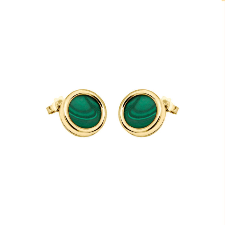 ORECCHINI IN ORO OVALE IN PIETRA DURA