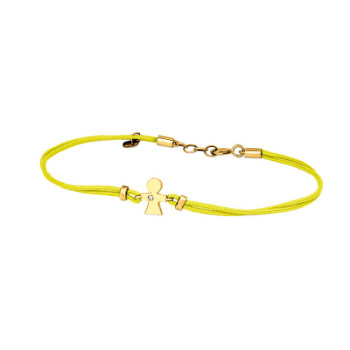 BRACCIALE BIMBA IN ORO E BRILLANTE SU CORDINO
