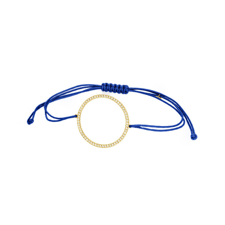 BRACCIALE CORDINO CERCHIO IN ORO E BRILLANTI BRACCIALE CORDINO CERCHIO IN ORO E BRILLANTI