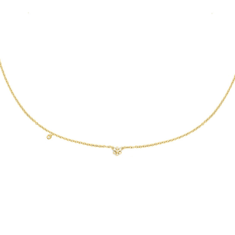 GIROCOLLO IN ORO FIORE E PEPITA IN BRILLANTI