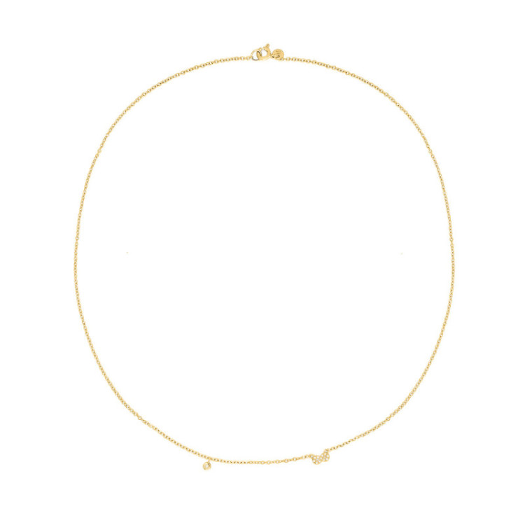 GIROCOLLO IN ORO INFINITO E PEPITA IN BRILLANTI