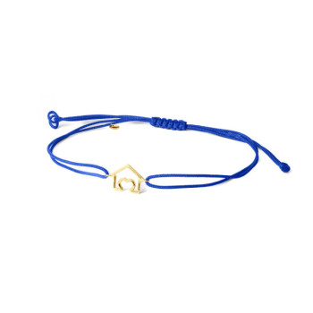 BRACCIALE IN ORO CON CASA E CORDINO