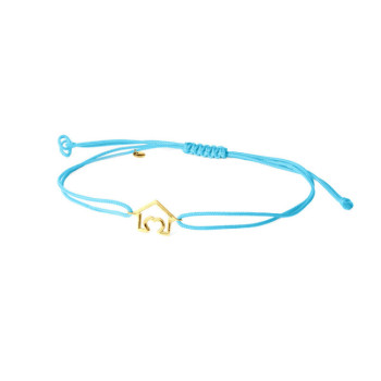 BRACCIALE IN ORO CON CASA E CORDINO