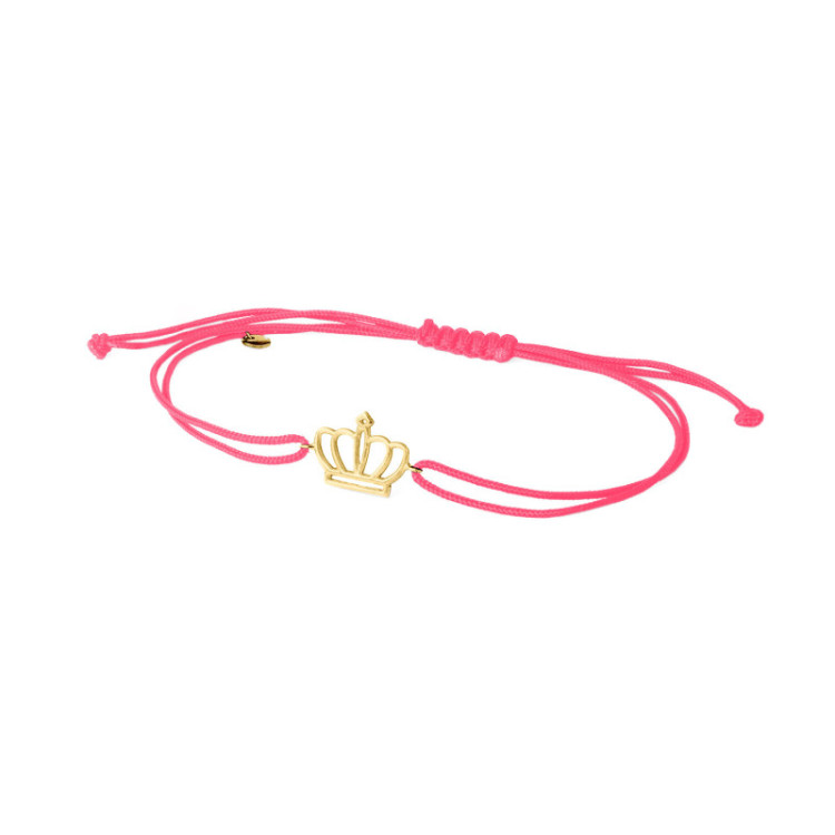 BRACCIALE IN ORO CON CORONA E CORDINO