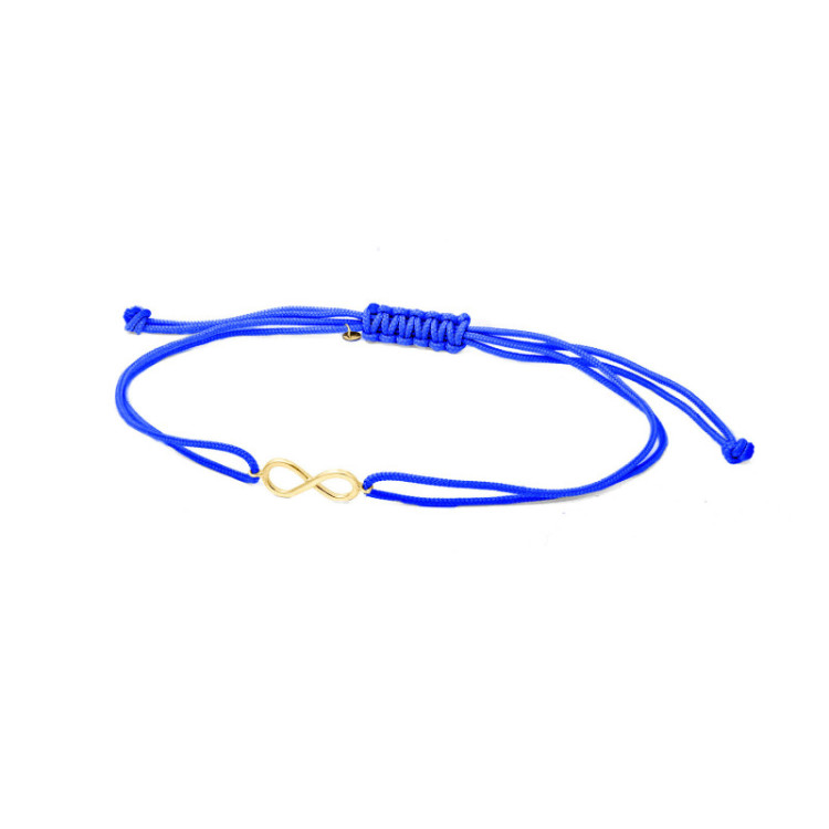 BRACCIALE IN ORO CON INFINITO E CORDINO