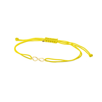 BRACCIALE IN ORO CON INFINITO E CORDINO