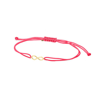 BRACCIALE IN ORO CON INFINITO E CORDINO