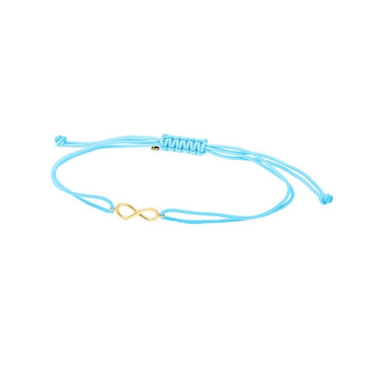 BRACCIALE IN ORO CON INFINITO E CORDINO