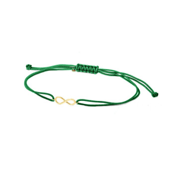 BRACCIALE IN ORO CON INFINITO E CORDINO