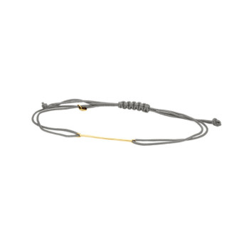 BRACCIALE IN ORO CON BARRETTA E CORDINO