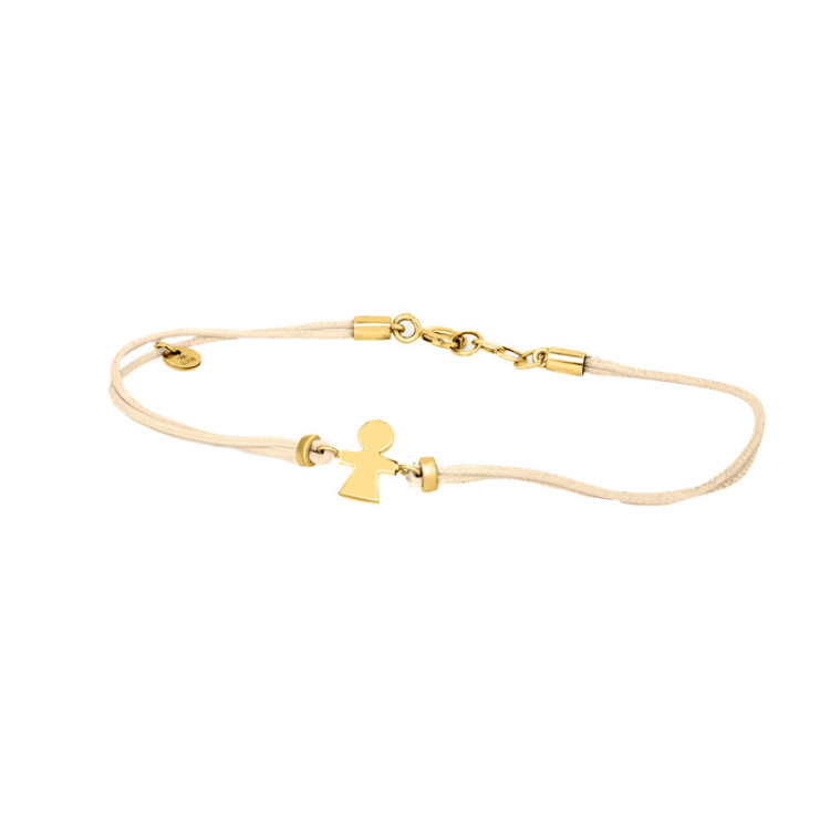 BRACCIALE BIMBA IN ORO SU CORDINO