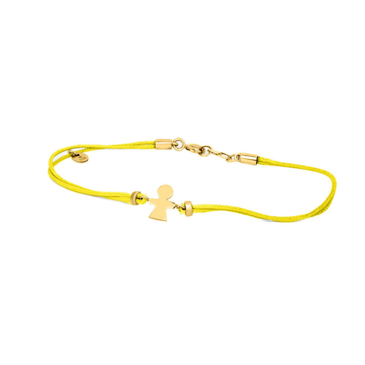 BRACCIALE BIMBA IN ORO SU CORDINO