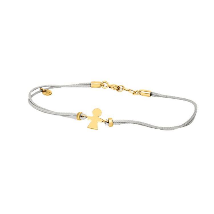 BRACCIALE BIMBA IN ORO SU CORDINO