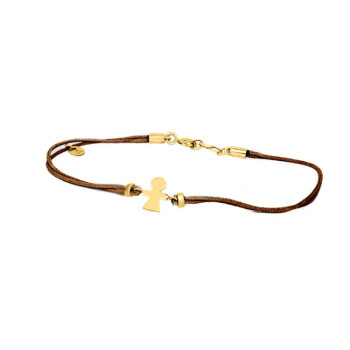 BRACCIALE BIMBA IN ORO SU CORDINO