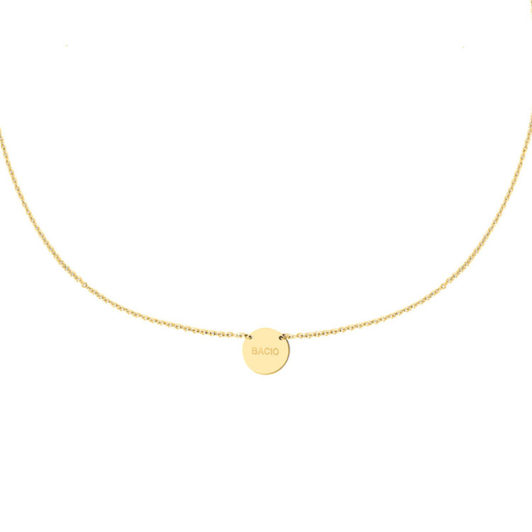 GIROCOLLO IN ORO TONDO INCISO