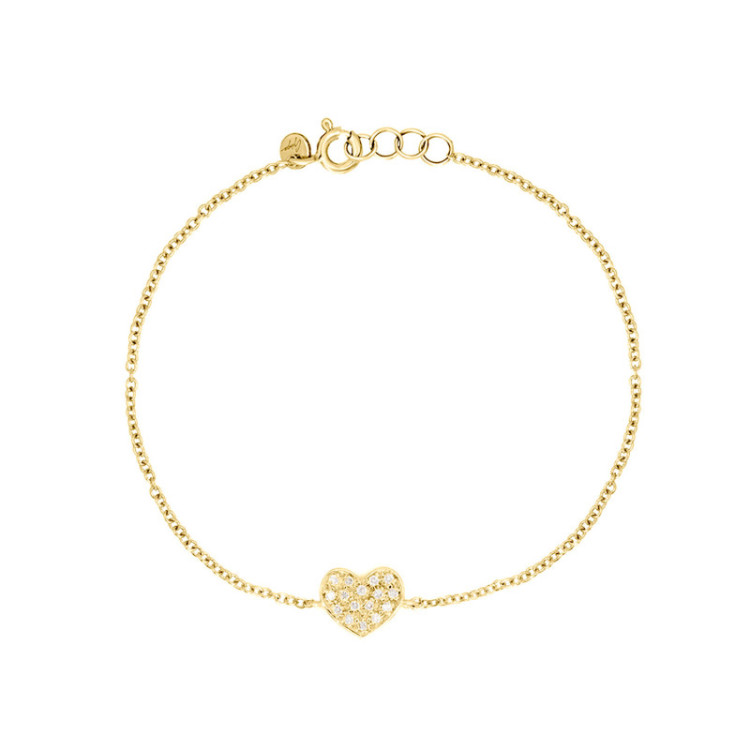 BRACCIALE IN ORO CUORE IN BRILLANTI