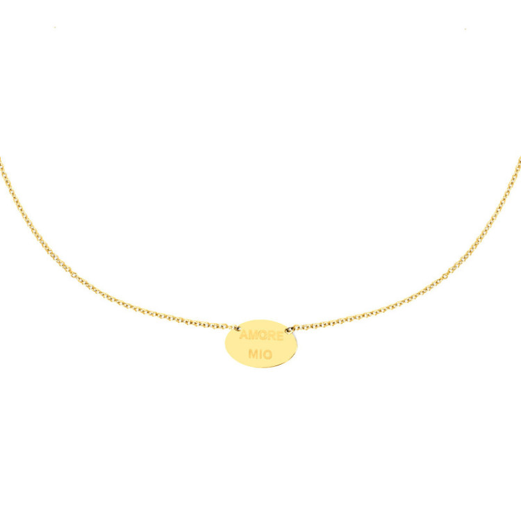 GIROCOLLO IN ORO OVALE INCISO