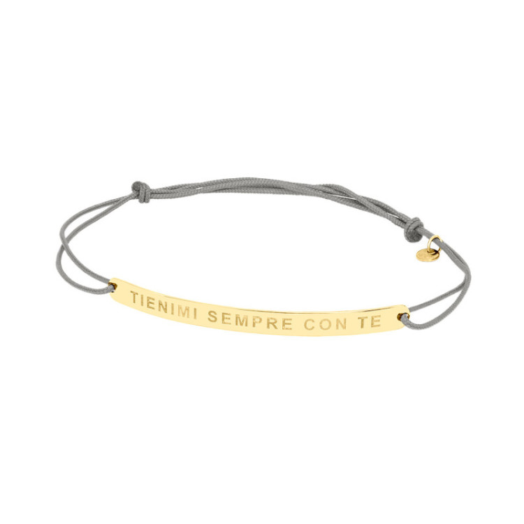 BRACCIALE RETTANGOLO IN ORO INCISO SU CORDINO BRACCIALE RETTANGOLO IN ORO INCISO SU CORDINO