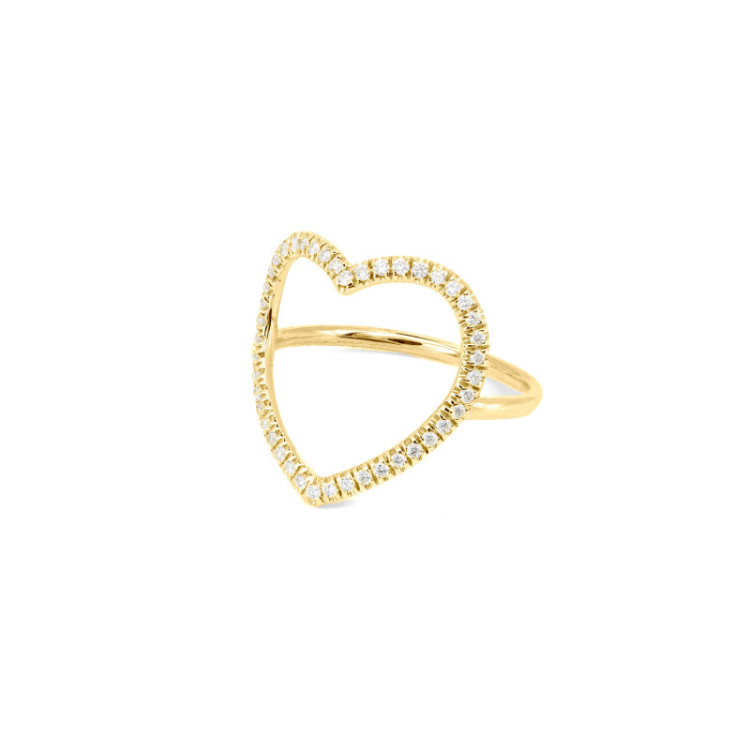 ANELLO IN ORO CUORE IN BRILLANTI
