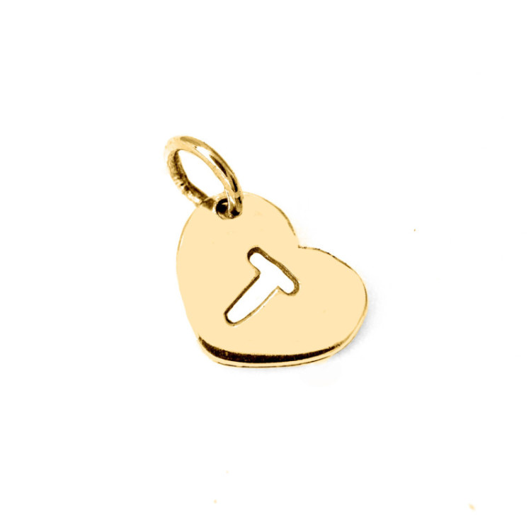 CIONDOLO IN ORO CUORE INIZIALE TRAFORATA CIONDOLO IN ORO CUORE INIZIALE TRAFORATA